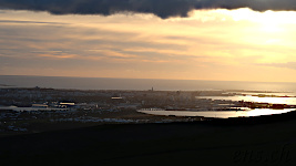 Reykjavik-Blick vom Ulfarsfell Nähe Mosfellsbaer