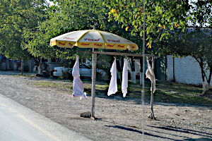 Fleischverkauf an der Schnellstrasse