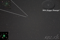 Komet C/2018 Y1 (Iwamoto) mit M44 <br />13. Februar 2019, 23:04 Uhr<br />Canon EF 24-70mm f/2.8L USM <br /> @f2.8, 70mm, ISO 1600, 33 Sek.
