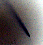 Crop aus dem vorherigen Bild : leichter Gegenschweif sichtbar