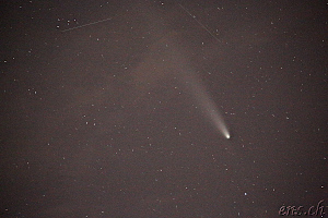 19:47 Uhr, ISO 25600, 3.5 Sekunden, viele Schleierwolken und Starlink Satelliten :(