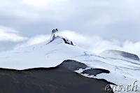 Snaefellsjokull with deep crevasses