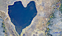 Drohnensicht : Laguna Corazon bei Cochrane
