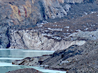 Der Gletscherabbruch im Lago Ventisquero Negro beim Cerro Tronador
